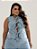 Cropped Jeans Plus Size Detalhe Laço - Imagem 1
