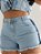 Short Jeans Plus Size Detalhe Trançado - Imagem 1