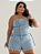 Conjunto Plus Short e Corset Jeans - Imagem 1