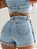 Short Jeans Plus Size Cintura Alta e Cropped Laço Conjunto - Imagem 5