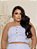 Cropped Jeans Plus Size Branco - Imagem 1