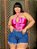 Short Jeans Plus Size Com Cinto Básico - Imagem 3