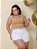Short Jeans Branco Plus Size Com Cinto - Imagem 3