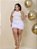 Saia Jeans Plus Size Branca Com Cinto - Imagem 2