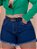 Short Jeans Plus Size Básico Com Cinto - Imagem 1