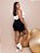 Short Jeans Plus Size Preto Lycra Com Cinto - Imagem 3