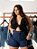 Short Jeans Plus Size Strass - Imagem 3