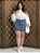 Short Saia Jeans Plus Size Strass Espalhados - Imagem 2
