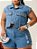 Cropped Colete Jeans Plus Size Com Tachas - Imagem 3
