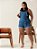 Macaquinho Jeans Plus Size Com Cinto - Imagem 2