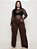 Calça Jeans Cargo Plus Size Marrom - Imagem 3