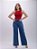 Calça Jeans Wide Leg Bolso Frontal - Imagem 2