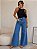 Calça Jeans Wide Leg Bolso Frontal - Imagem 3