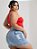 Saia Jeans Cargo Plus Size Lavagem Clara - Imagem 4