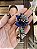 Broche/ pingente A Rosa - azul - Imagem 2