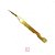 Pinça Macy M3 reta dourada extenção de cílios - linha Gold - Imagem 1