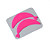 Patch silicone coração rosa reutilizavel - Imagem 1