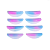 Molde para lash lifting rosa com azul - Imagem 1