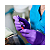 Luva descartavel em látex roxo purple (pouco pó) UniGloves 1000un - Imagem 5
