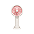 Ventilador de Mão Branco e Rosa 3 Velocidades com Suporte para Extensão de Cílios - Imagem 1
