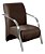 Poltrona Decorativa Moderna Cadeira Luxo Em Suede Com Braços De Alumínio - Imagem 2