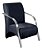 Poltrona Decorativa Moderna Cadeira Luxo Em Suede Com Braços De Alumínio - Imagem 4