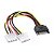 Cabo Y Adaptador SATA 2× Molex IDE 4 pinos – 20 cm - Imagem 1