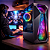 Gabinete Kmex Warlock A1D4 Gamer RGB Sem Fan Design Moderno - Imagem 2