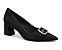 Sapato Scarpin Salto Bloco Ramarim Bico Fino Preto - Imagem 1