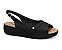 Sandalia Comfortflex Slingback Anabela Preta - Imagem 1