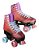 Patins 4 Rodas Retrô Clássico Rosa  Roller Skate Br923 - Imagem 2