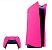 faceplate e dualsense ps5 fat c/ leitor pink semi novos - Imagem 1