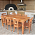 Mesa De Jantar 8 Lugares Madeira Maciça Cadeiras Leque Promoção - Imagem 8