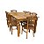 Mesa De Jantar 8 Lugares Madeira Maciça Cadeiras Leque Promoção - Imagem 3