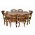 Jogo De Mesa Com 6 Cadeiras Leque Sala De Jantar Lançamento - Imagem 2
