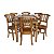 Jogo De Mesa Com 6 Cadeiras Leque Sala De Jantar Lançamento - Imagem 3