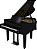 Piano De Cauda Digital Roland GP-9 PE Polished Ebony - Imagem 1