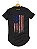 Camiseta Longline Algodão Bandeira USA Destroyed Ref 498 - Imagem 1