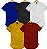 Kit 5 Camisa Camiseta Masculina Longline Lisa Premium Algodão LK04 - Imagem 1