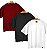 Kit 3 Camisa Camiseta Masculina Oversized Algodão StreetWear Lisa Sem Espampa LK17 - Imagem 1