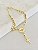 Pulseira terçinho com pingente Espírito Santo em banho de ouro 18k - Imagem 1