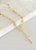 Colar terçinho com strass em banho de ouro 18k - Imagem 1