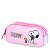 Estojo Duplo Snoopy Rosa com Patch Bordado e Logo Metalizado - Luxcel - Imagem 2