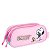 Estojo Duplo Snoopy Rosa com Patch Bordado e Logo Metalizado - Luxcel - Imagem 1
