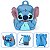 Lancheira Stitch Pelúcia e Orelhas 3D Azul UP4YOU - Disney Oficial - Design Premium - Imagem 2