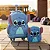 Kit Mochila De Rodinhas Stitch 18” e Lancheira Juvenil Com Orelhas Aveludadas 3D Azul UP4YOU - Disney Oficial - Imagem 1