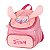 Lancheira Escolar Juvenil Média Pelúcia e Orelhas 3D Stitch & Angel com Bolso Rosa - Luxcel - Imagem 3
