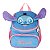 Lancheira Escolar Juvenil Média Pelúcia e Orelhas 3D Stitch com Bolso Azul - Luxcel - Imagem 2