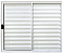 JANELA VENEZIANA 3 FOLHAS (1 FIXA) SEM GRADE ALUMÍNIO BRANCO - LINHA RESISTENCE - Imagem 1