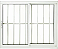JANELA DE CORRER 2 FOLHAS (1 FIXA) COM GRADE ALUMÍNIO BRANCO - LINHA PREMIUM - Imagem 1